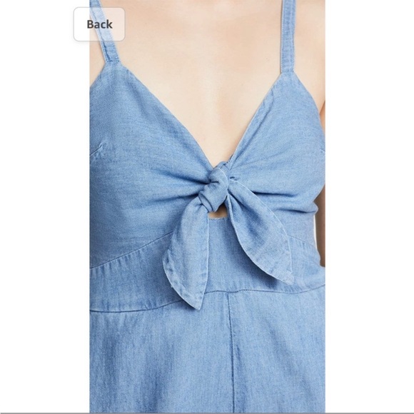 Splendid Tie-front Denim Jumpsuit - Picture 7 of 16